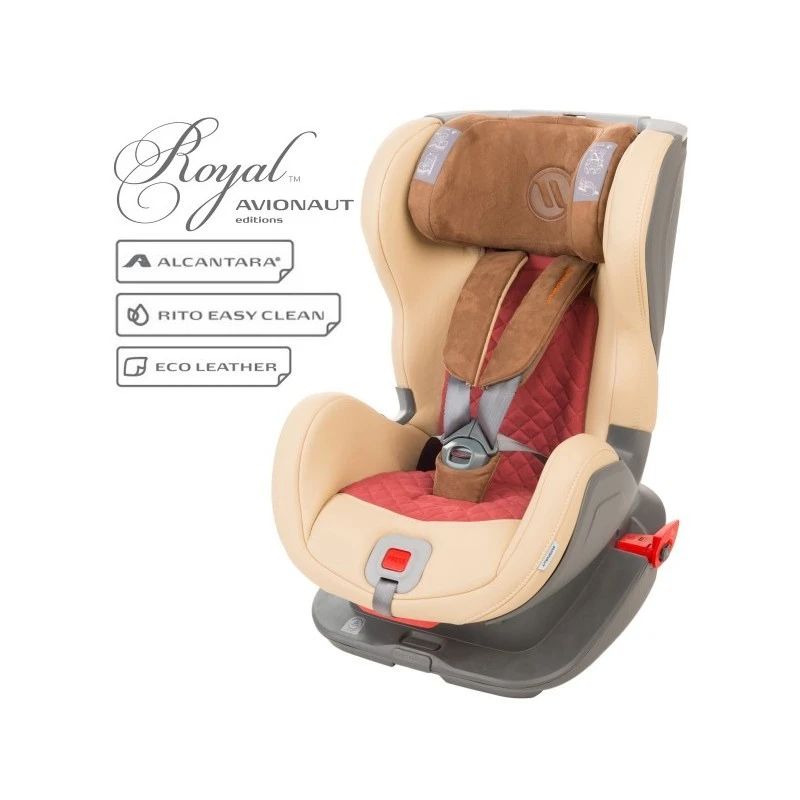 Столче за кола Avionaut Glider Royal L.04, IsoFix, 9-25 кг, Бежово/Червено